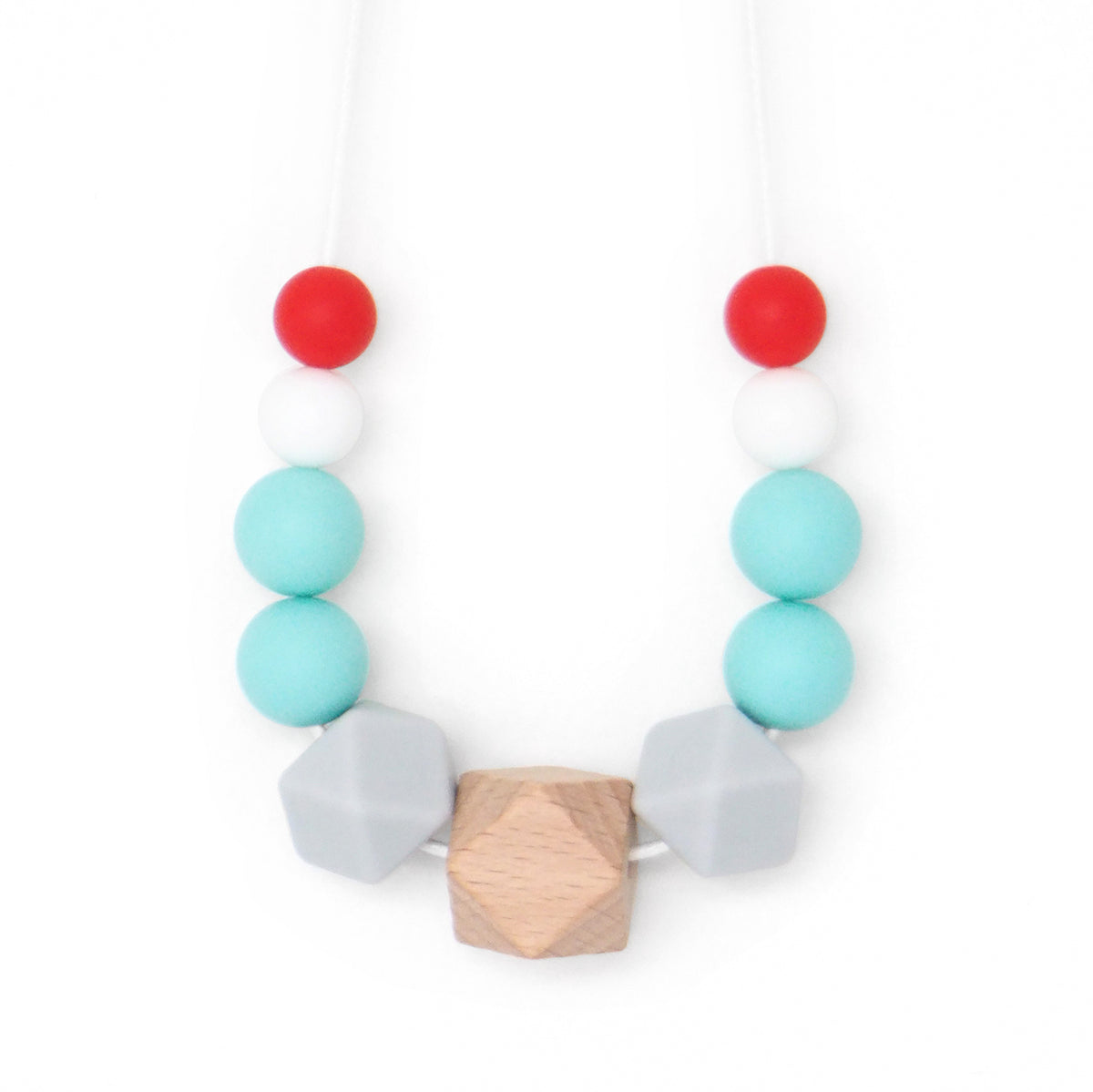 Silicone baby hot sale teething necklace