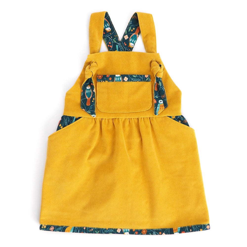 Mustard Corduroy Pinafore Dress (Pre-order)